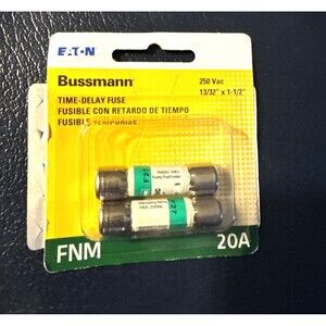 Cooper BUSSMANN 20 Amp Time Delay Fuse FNM-20 - 2 pack